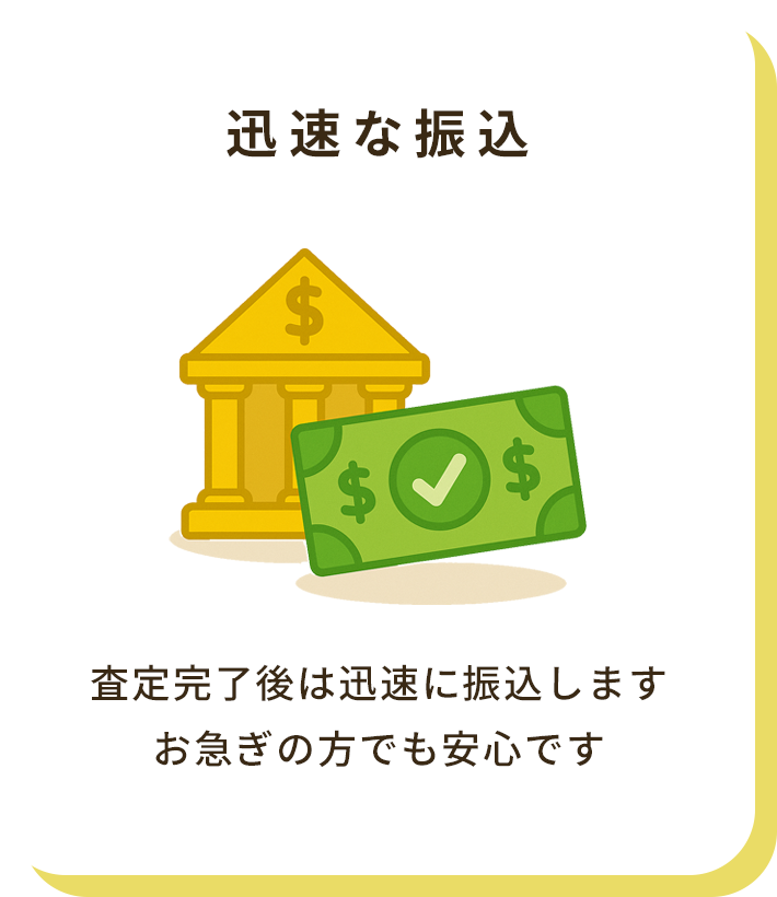 迅速な振込